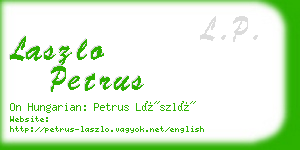 laszlo petrus business card